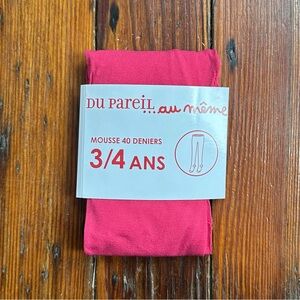 NWT DPAM Du Pariel… au meme 40 denier girls collant (tights) in Rose Fonce